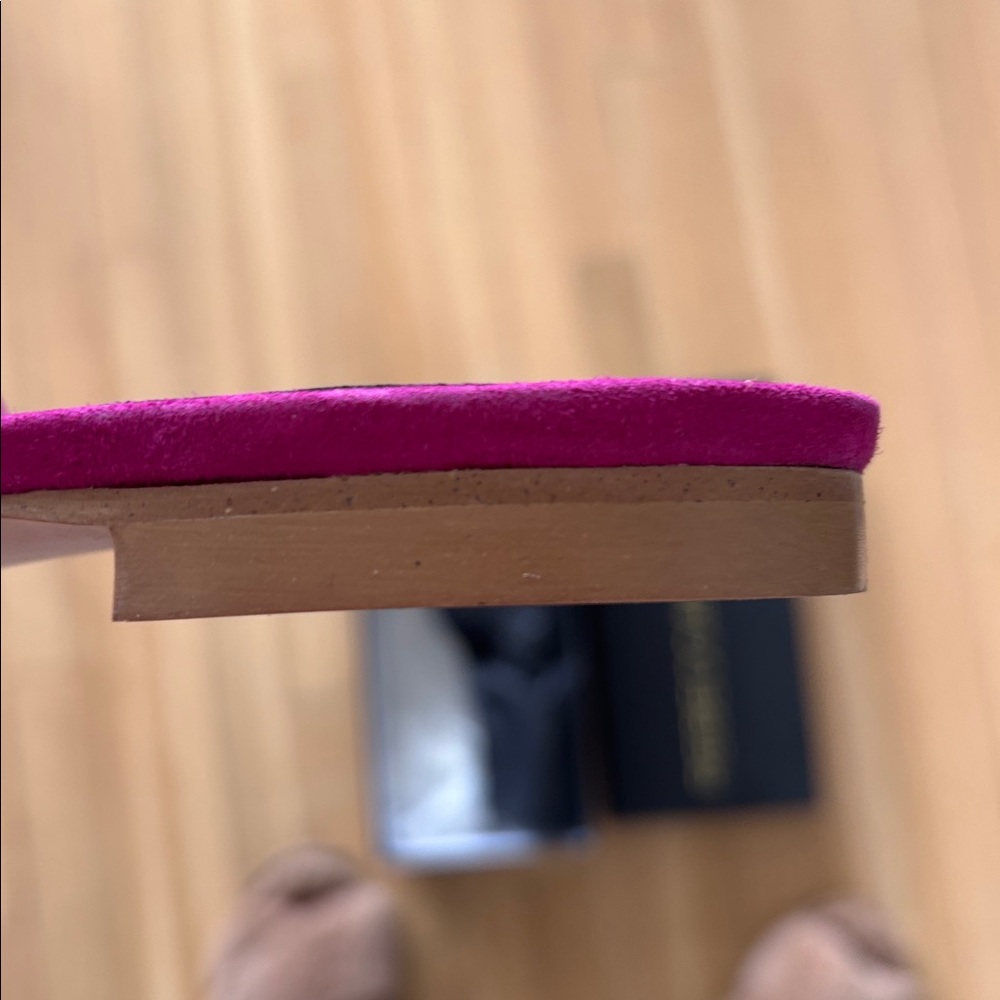 Rebecca Minkoff Fuchsia Suede Mules - Picture 6 of 7
